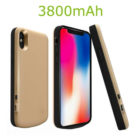 Apple IPhone X / 10 External Battery Backup Case Charger Power Bank 3800mAh