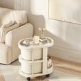 thumbnail image 2 of S 2 Tier Plastic Storage Cart With Wheels 17X17X11 Inches Mobile Organizer For Kitchen Bathroom Living Room Home Organization 4.98Lb, 2 of 6