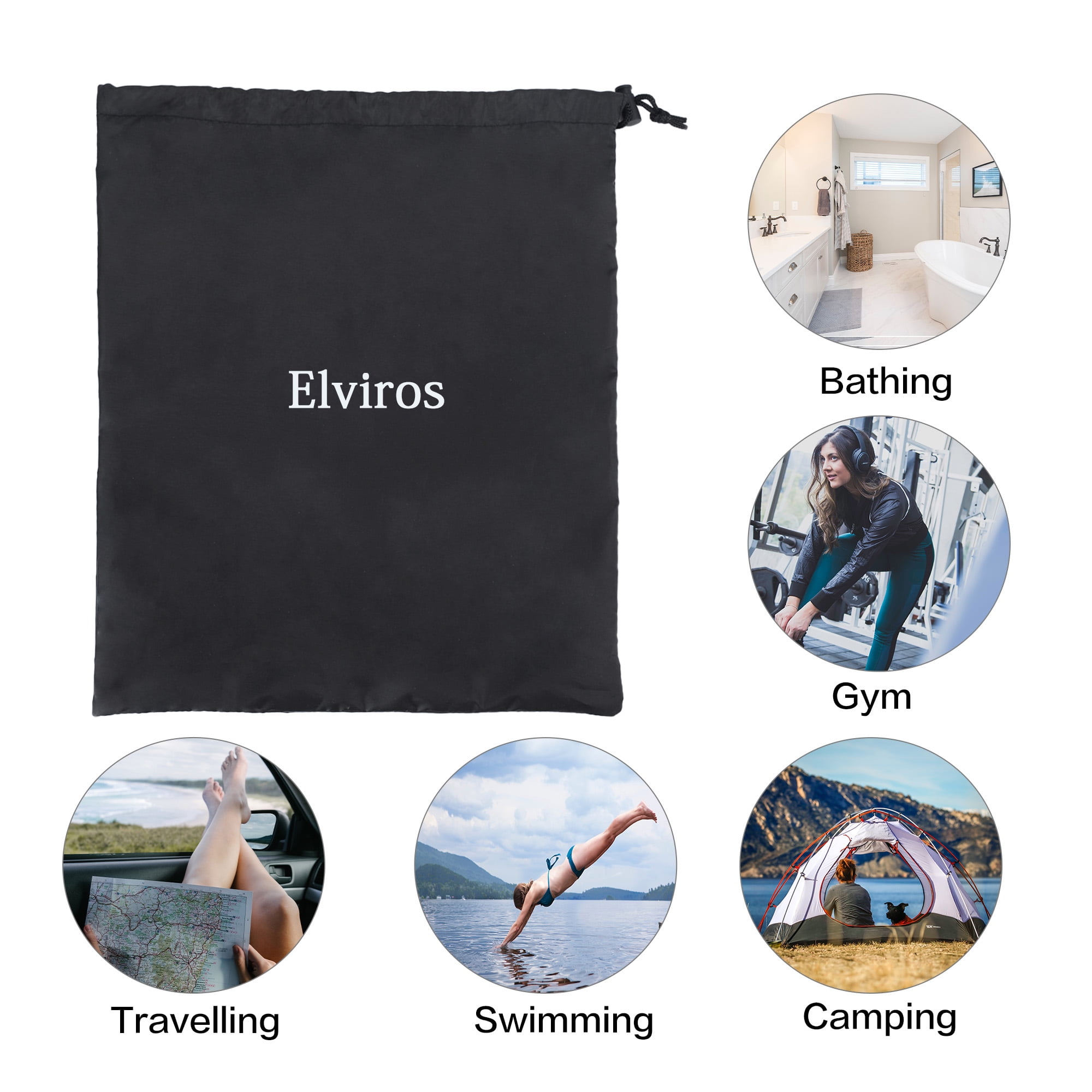 Elviros Toiletry Bag for Men, Large Travel Shaving Dopp Kit Water