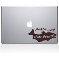 thumbnail image 1 of The Decal Guru Peace Out River Trout MacBook Decal Vinyl Sticker - 13" MacBook Pro (2016 & Newer) - Brown, 1 of 1