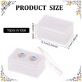 thumbnail image 2 of 10 Pack Gemstone Display Box White Diamond Display Case Acrylic Jewelry Storage Box with Clear Lids for DIY Gems Coins Diamond Gift Packing 2.2x1.5x1.1, 2 of 9