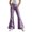 Purple, variant on MuXiKeJi Clothes Girls Plaid Flare Pants High Waist Relax Fit Active Dance Bell Bottoms with Pockets School Uniform Pants for Kids 15-16 Years