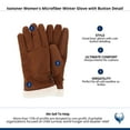 thumbnail image 5 of Isotoner  Microfiber Winter Glove with Button Detail (Women), 5 of 5