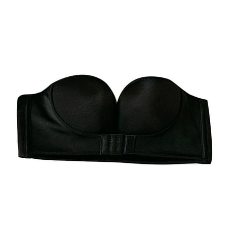 

fanshao Women Push Up Strapless Bra Sexy Invisible Seamless Front Closure Underwear