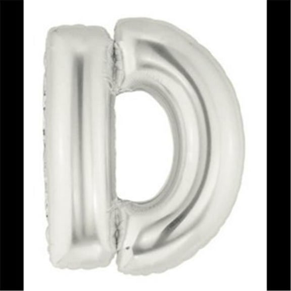 Burton & Burton 40" Letter D Shape Silver Balloon