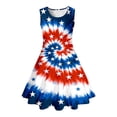 thumbnail image 4 of Tisuna Sleeveless USA Anniversary Patriotic Dresses For Girls Kids July 4Th American Flag Dress Girls Fashionable Red White And Blue Dress Blue Size 13-14 Years, 4 of 4