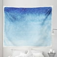 thumbnail image 1 of Winter Tapestry, Falling Snow Splashes Stains Watercolors Shades of Blue Abstract Christmas Inspired, Fabric Wall Hanging Decor for Bedroom Living Room Dorm, 5 Sizes, Blue White, by Ambesonne, 1 of 1