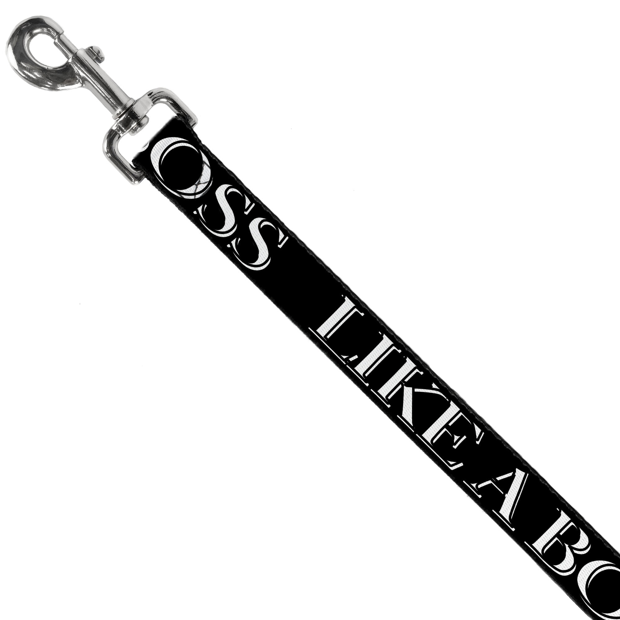 Buckle-Down Pet Leash, Dog Leash, Like A Boss Black Red, 6 Feet Long 1.0 Inch Wide
