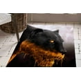 thumbnail image 3 of Loft Rug, Non Slip Rugs, Animal Rug, Small Rug, Soft Rug, Black and Gold Panther Rug, Dining Room Rugs, Big Cat Rug, Office Decor Rugs, 2.6'x9.2' - 80x280 cm, 3 of 8