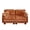 Orange, variant on Anpport 131" Chenille Cloud 4‑Seater Sofa with 4 Pillows, Pom‑Pom Trim, Quilted Tufted Ergonomic, Easy Assembly Deep Seat for Living Room Apartment, Orange
