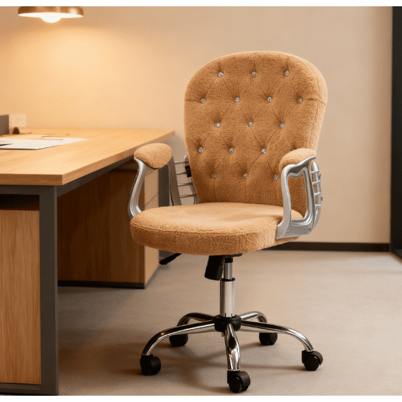 Office Chairs Office Chair, Adjustable with Armrests, Plush Comfort & Glam Sparkle for Home Office,Mesh Office Chairs