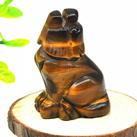 EOEMY Natural Tiger S Eye Quartz Crystal Wolves Gem Carved Chakra Healing Animal Decor EOEMY Natural Tiger S Eye Quartz Crystal Wolves Gem Carved Chakra Healing Animal Decor