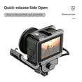 thumbnail image 3 of Camera Cage, Aluminum Alloy, Cold Shoe Mounts, Dual Cold Shoe Mounts, 1 / 4 Inch Screw Hole with Microphone and Mini LED Light, Suitable for Tripods or Selfie Stick, 3 of 7