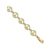 FJC Finejewelers 3d Peace Symbol Bracelet