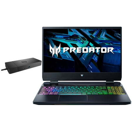 Acer Predator Helios 300 Gaming/Entertainment Laptop (Intel i7-12700H 14-Core, 15.6in 165Hz Full HD (1920x1080), NVIDIA GeForce RTX 3060, Win 11 Home) with WD19S 180W Dock
