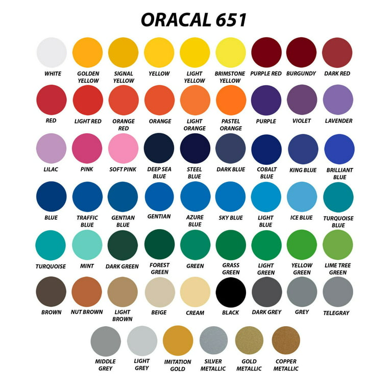 Oracal 651 Permanent Self-Adhesive Premium Craft Sticker Vinyl 24 x 50ft  Roll - Sky Blue 