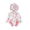 Bobifish Baby Girls Swimsuit Cute Ruched Detail One Piece Swimsuit Cartoon Printed Bathing Suit Lightweight Swimwear