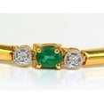 thumbnail image 4 of 2.35CT NATURAL EMERALDS SOLID BAR LINK DECO DIAMONDS BRACELET, 4 of 11