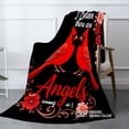 thumbnail image 2 of SpXubz I Believe There Are Angels Among Us Red Cardinals Floral Flannel Throw Blanket For Gift Home Sofa Bed Decoration 60x50 inch, 2 of 5