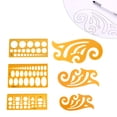 thumbnail image 3 of Supvox 6Pcs Curve and Template Rulers Khaki Plastic Set for Design Drawing and Drafting Use, 3 of 7