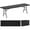 Black, variant on Costway 8 ft Portable Folding Table with HDPE Tabletop Safe Lock Mechanism Carrying Handle White
