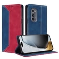 thumbnail image 1 of Phone Case for Motorola Edge 2022 FOXDOCK Premium Leather,Creative Dual-Color Cover with Card Slot,Shockproof, 1 of 7