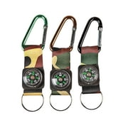 Camouflage Army Belt Clip Compass Kc - Party Favors - 12 Pieces