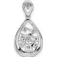 thumbnail image 3 of 14K White Gold 3/8Ct. Diamond Fancy Teardrop Pendant Made In India pm4385-020-wa, 3 of 5