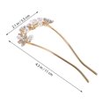 thumbnail image 3 of Épingle à Cheveux Fourchette Strass Perle Chignon Élégante Accessoire Cheveux Femme, 3 of 8