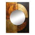 thumbnail image 2 of Designart "Gleaming Bronze Balance" Abstract Shapes Mirror Wall Decor - Modern Brown Abstract Mirror Wall Art For Bathroom - 32" x 24" Inch, 2 of 5
