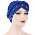 thumbnail image 1 of Bangcool Turban Couvre-Chef Torsadé Bonnet de Coton Couvre-Chef Couverture de Cheveux Wrap Sleep Hat, 1 of 10
