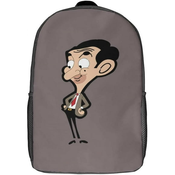 Mr Bean Backpack School Bags For Girls Boys Anime Characters Backpack With Pocket Fashion School Bag Kids Backpack 17inch