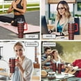 thumbnail image 7 of Red and Black Christmas Plaid Pattern Tumbler with Handle and Lid,40oz Double Wall Vacuum Insulated Tumbler,Cups Gift for Women and Men, 7 of 7