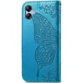 thumbnail image 3 of Wallet Phone Case for Samsung Galaxy A04e,3D Butterfly Pattern PU Leather Flip Kickstand Case with Magnetic Clasp and Cash Card Slots Holster for Galaxy A04e, HZD Blue, 3 of 18