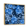 thumbnail image 3 of Abstract Blue Wildflowers 16 in x 16 in Framed Painting Canvas Art Print, by Designart, 3 of 5