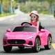 thumbnail image 2 of Costway Coche para niños de 12 V con licencia Maserati GranCabrio con control remoto y luces rosa, 2 of 5