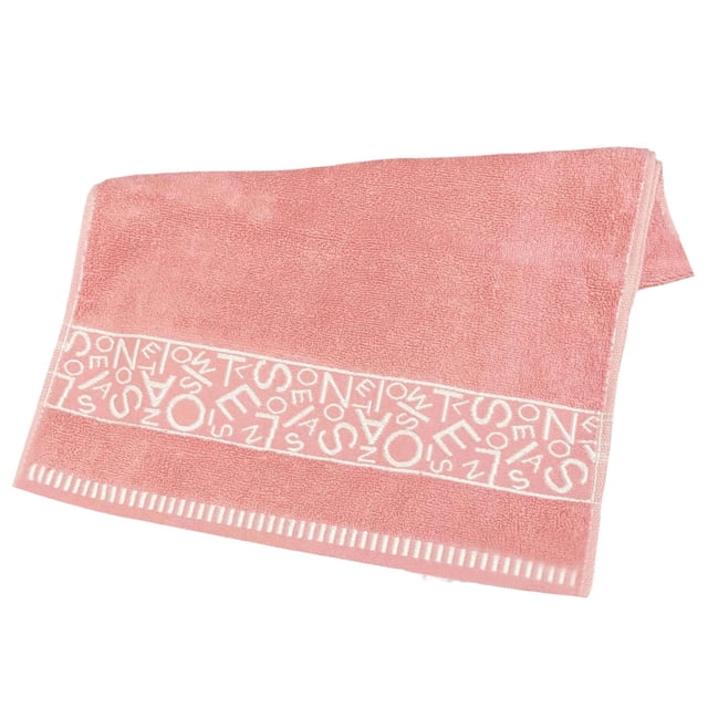 EazyTech Premium Soft Letter Print Hand Towel - Ultra Absorbent, Thick & Lint-Free Face & Hand Towel for Gym, Travel, Home Use (Pink)