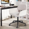 thumbnail image 2 of Mueble para silla de oficina y hogar, tapizado en tela, color beige, 2 of 8