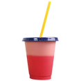 thumbnail image 3 of Creative Color Changing Cup With Lid And Straw Reusable Plastic Short Cold Drink Cup For Adult Children New, 3 of 11