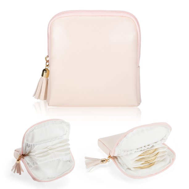 Estuche de joyas de viaje Unique Bargains Organizador de joyas portátil con 6 capas independientes