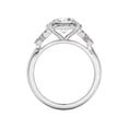 thumbnail image 2 of Meryn Jewel 14K White Gold Plated Halo Ring - 1.47 Ct Round Cut Lab Created Diamond Engagement Ring for Women - Proposal Ring - Ideal Gift for Birthdays or Anniversaries - Timeless Jewelry for Her, 2 of 7