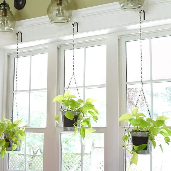 SWETRACE 6Pcs Wall Mounted Flowerpot Hanging Rack for Homeowners Gardeners Durable S Shape Hangers