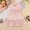 Pink, variant on JUSLIO Girls Patchwork Dress Casual Flutter Cotton Dresses Size 18 M