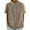 Beige, variant on Meichang Cotton Linen Tops for Women Solid Lapel Babydoll Neck T Shirts Button Short Sleeve Loose Fit Blouses Basic Casual Work Tops Khaki L