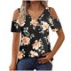 thumbnail image 3 of Algodón Fuera Del Hombro Tops para las Mujeres Blusas de Impresión de Manga Corta Cuello en V Top de Moda, Blusa de Verano Casual, 3 of 7