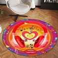 thumbnail image 2 of Musical Area Rug Abstract Headphones Notes Y2k Trippy Heart Shaped Pattern for Music Lovers, Non-Slip Carpet for Classroom, Bedroom, Teen Girl Room, Study, 2 of 5