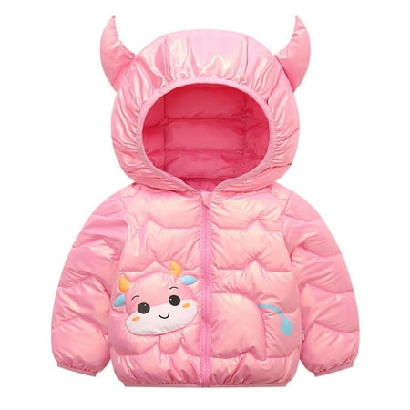 

TENSUNNYD Kids Children Toddler Infant Baby Boys Girls Cute Cartoon Animals Long Sleeve Winter Coats Jacket Cow Hooded Outer Outwear Outfits Clothes Toddler 4Y-5Y