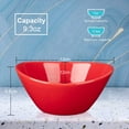 thumbnail image 5 of Cibeat 9 Ounce Porcelain Bowls, Set of 8 Red Ceramic Bowls for Sauce, Cereal, Soup, Salad, Pasta, Prep, Rice, Ice cream, Microwave & Dishwasher Safe (5 Inch, Red), 5 of 6