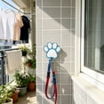 thumbnail image 4 of Wooden Paw Print Wall Hook, Decorative Dog Leash Stand Hanger with Metal Hook, Rustic Pet Supplies Organizer for Entryway, Cute Gift for Dog Lovers​, Blue, 4 of 6