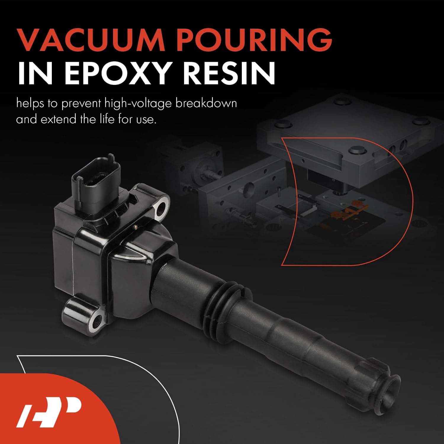 A-Premium Engine Ignition Coil Pack Compatible with Porsche 911 1999-2012, Cayman 2006-2008, 2.7L 3.4L 3.6L 3.8L, 6-PC Set